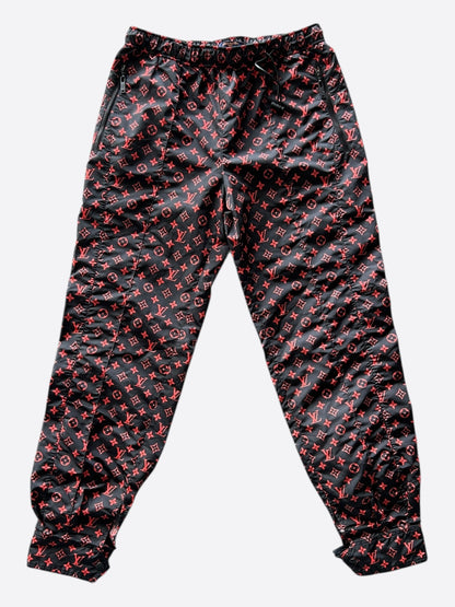 Louis Vuitton Black & Red Monogram Women's Pants