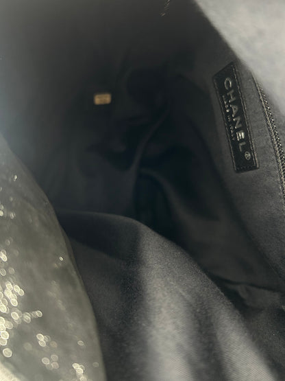 Chanel Metallic Silver "Backpack Is Back" Quilted Backpack