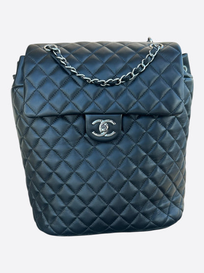 Chanel Black Lambskin Quilted Large Urban Spirit Backpack