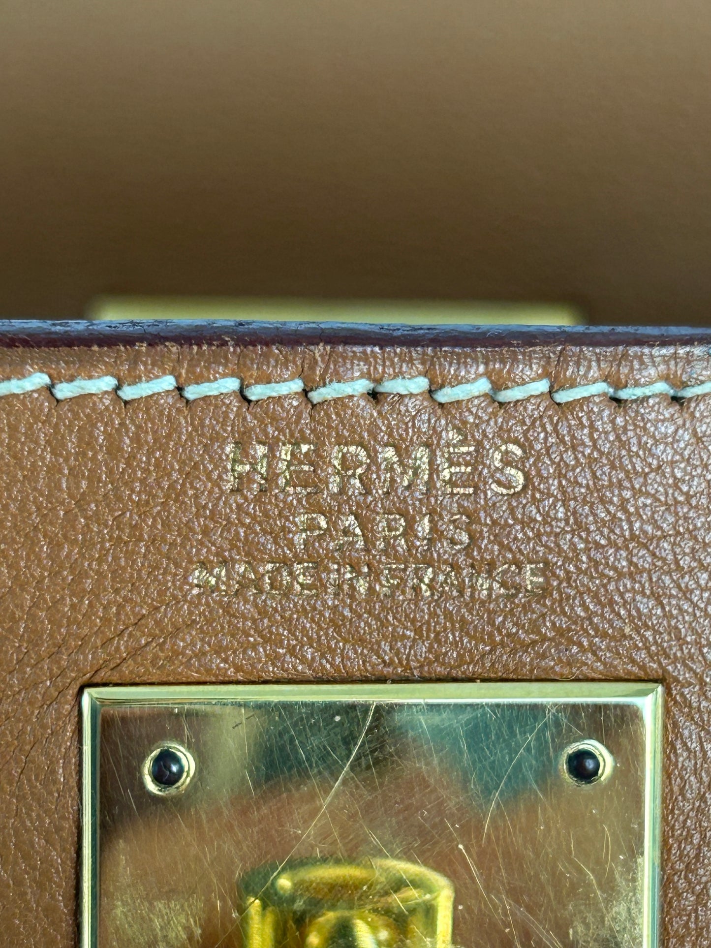 Hermes Retourne Gold & Gold Hardware Swift Kelly 32