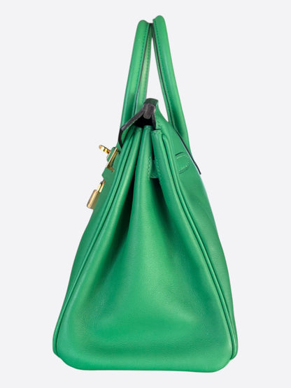 Hermes Bamboo Green Togo & Gold Hardware Birkin 25