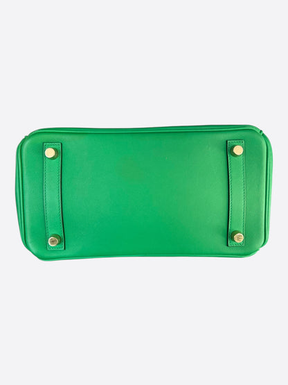 Hermes Bamboo Green Togo & Gold Hardware Birkin 25