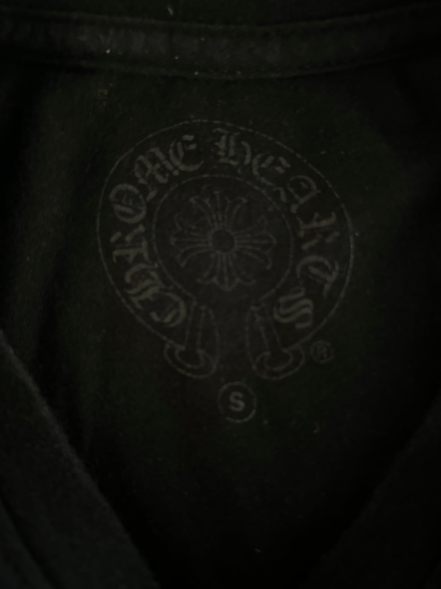 Chrome Hearts Black & Red Cemetery Horseshoe Logo T-Shirt