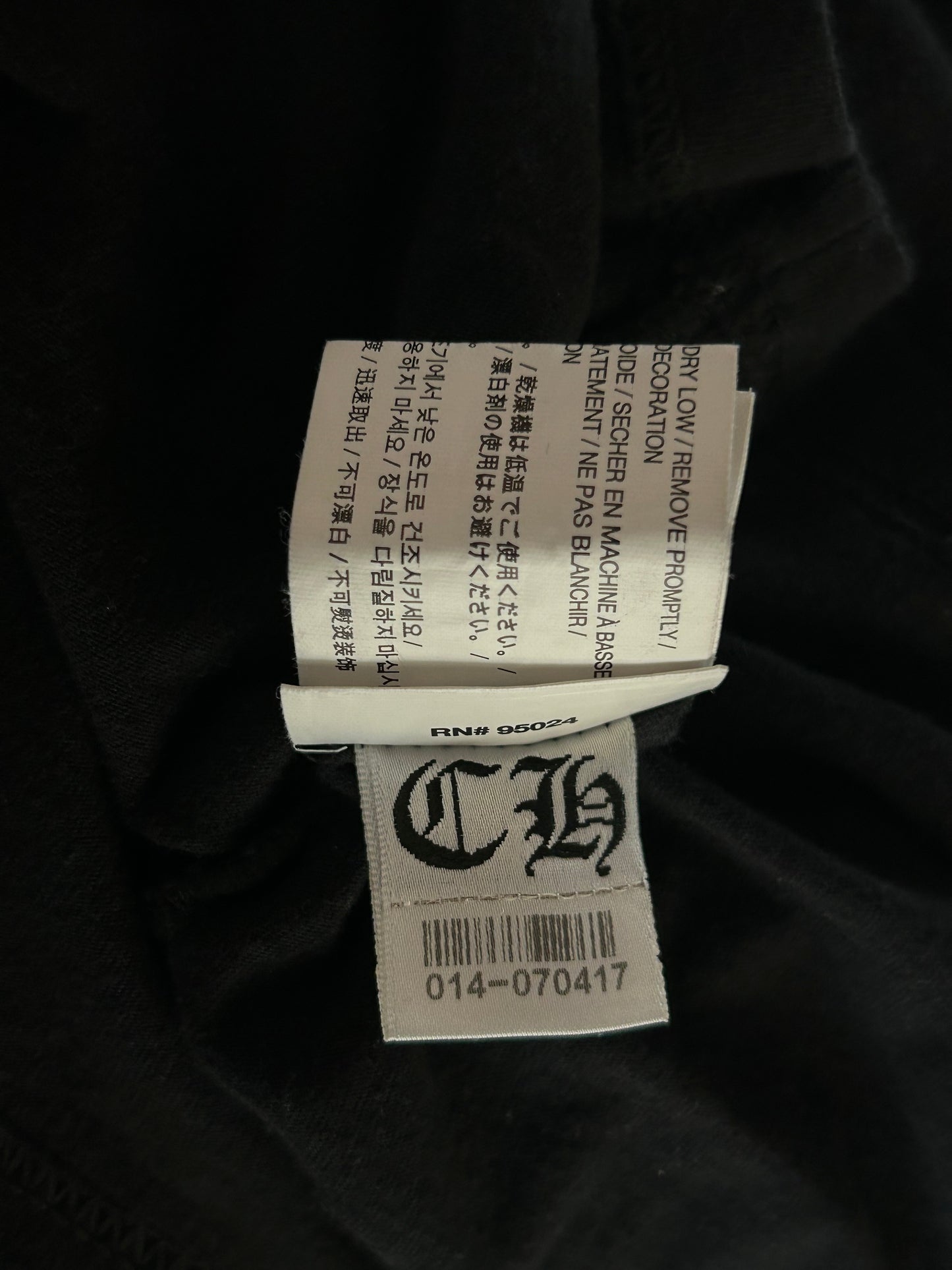 Chrome Hearts Black & Red Cemetery Horseshoe Logo T-Shirt