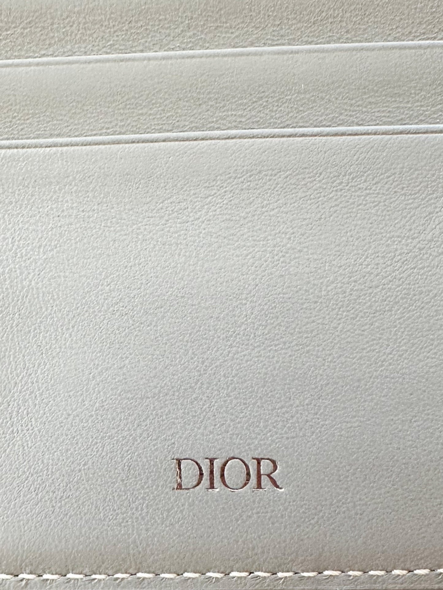 Dior Grey 1947 Calfskin Wallet