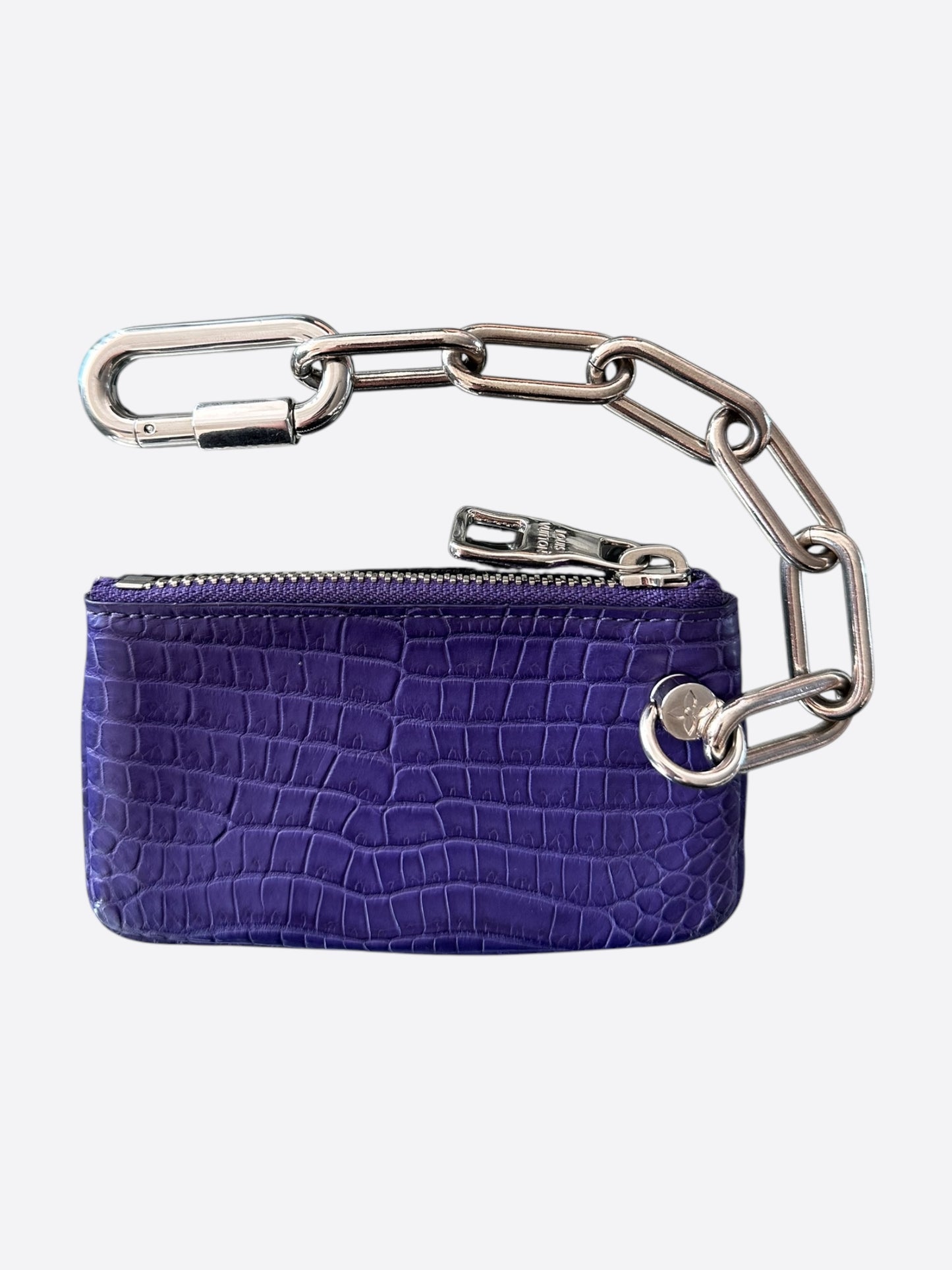 Louis Vuitton Purple Crocodile Coin Pouch