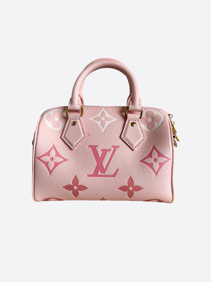 Louis Vuitton Pink Monogram Empreinte Speedy 20