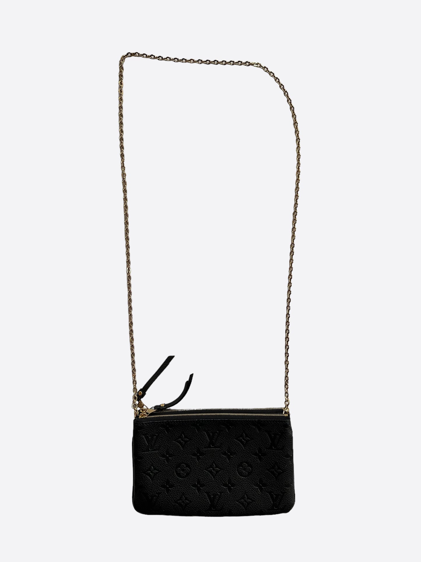 Louis Vuitton Black Monogram Empreinte Doublezip Pochette