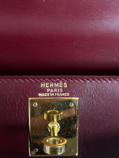 Hermes Rouge H Swift & Gold Hardware Kelly 28