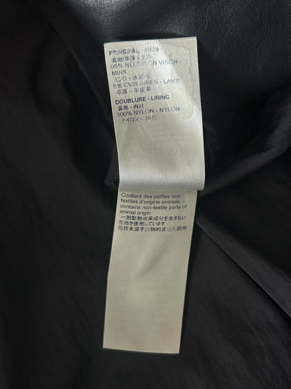 Louis Vuitton White & Multicolor Monogram Mink Jacket