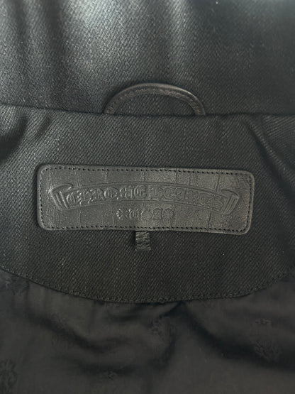 Chrome Hearts Black & Red Floral Patch Fleur Jacket