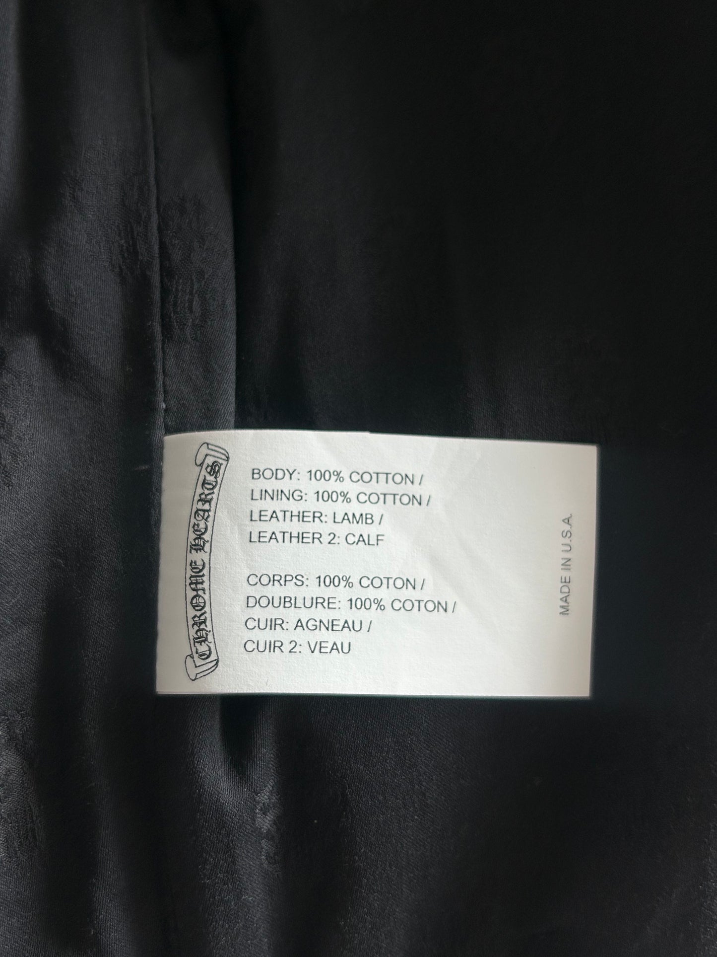 Chrome Hearts Black & Red Floral Patch Fleur Jacket