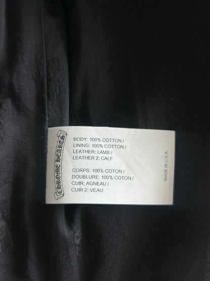 Chrome Hearts Black & Red Floral Patch Fleur Jacket