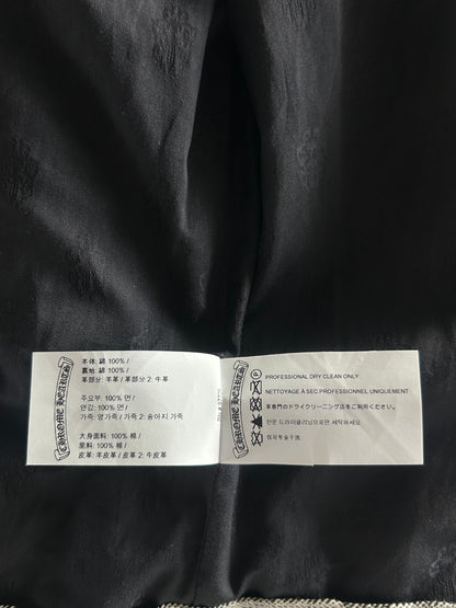 Chrome Hearts Black & Red Floral Patch Fleur Jacket