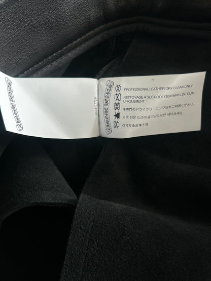 Chrome Hearts Black Leather Cargo Pants