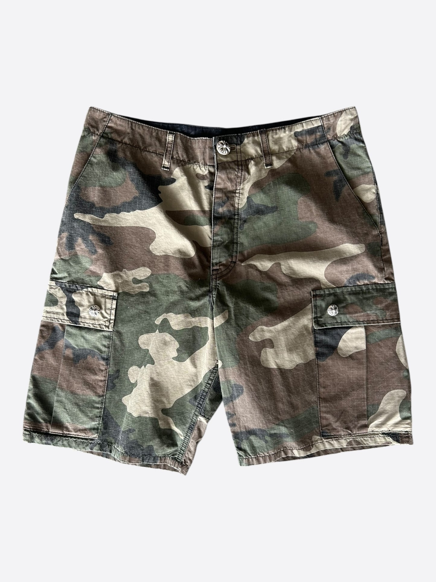 Chrome Hearts Camouflage Cross Patch Cargo Shorts