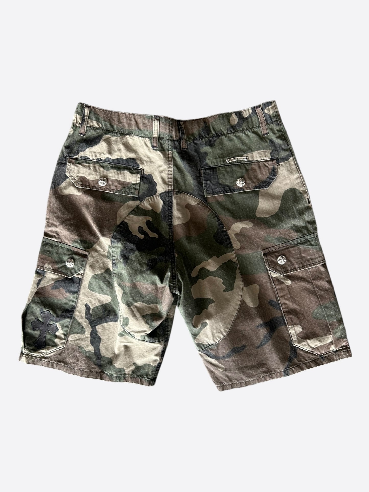 Chrome Hearts Camouflage Cross Patch Cargo Shorts