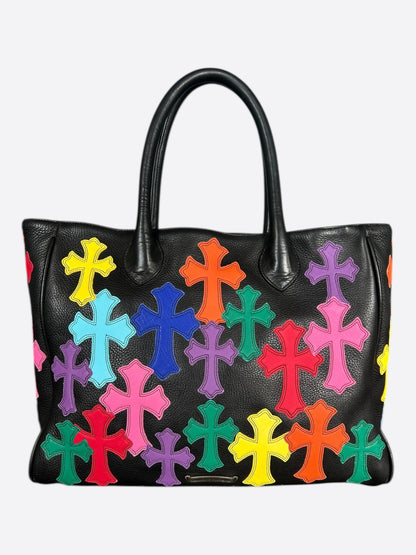 Chrome Hearts Black Multicolor Cross Patch & Dagger Tote Bag