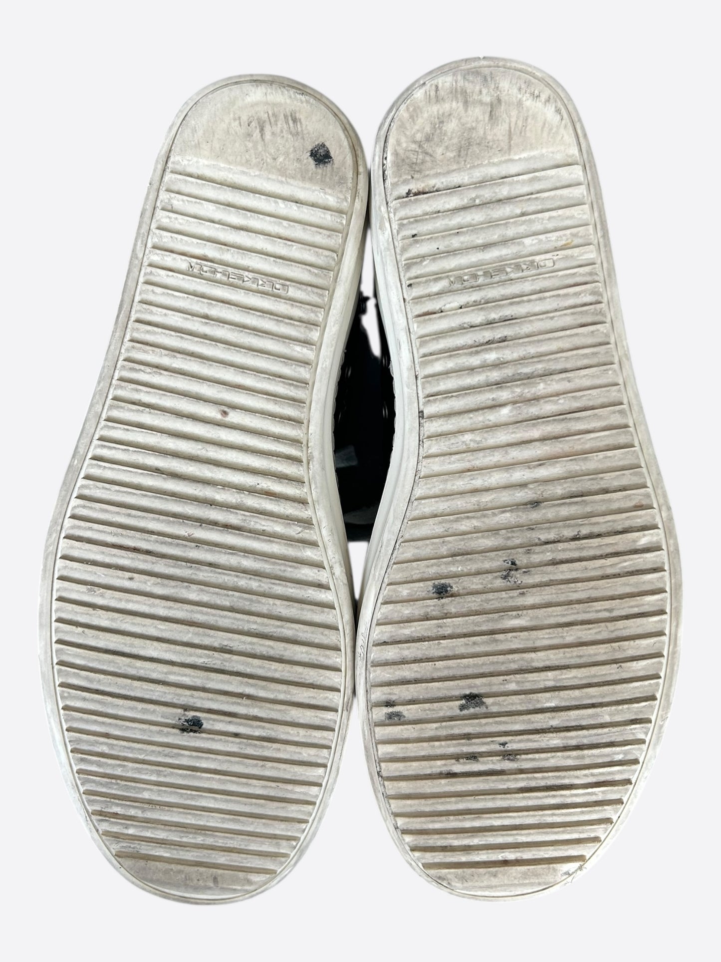 Rick Owens Chrome Hearts Black & White Cross Patch Hexagram Sneakers