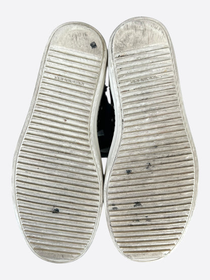 Rick Owens Chrome Hearts Black & White Cross Patch Hexagram Sneakers