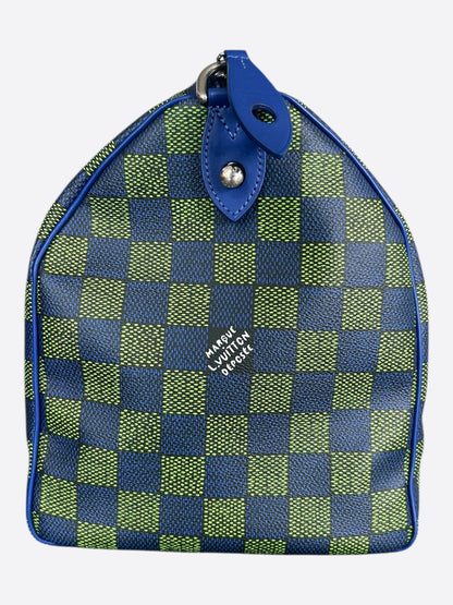Louis Vuitton Blue & Green Damier Speedy 40