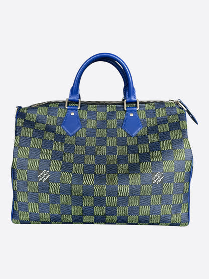 Louis Vuitton Blue & Green Damier Speedy 40