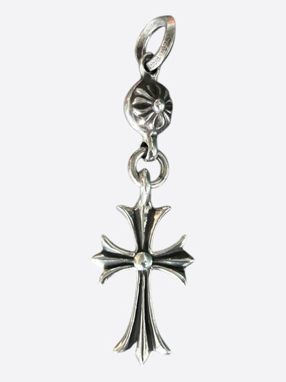 Chrome Hearts Silver Cross Ball Pendant Necklace