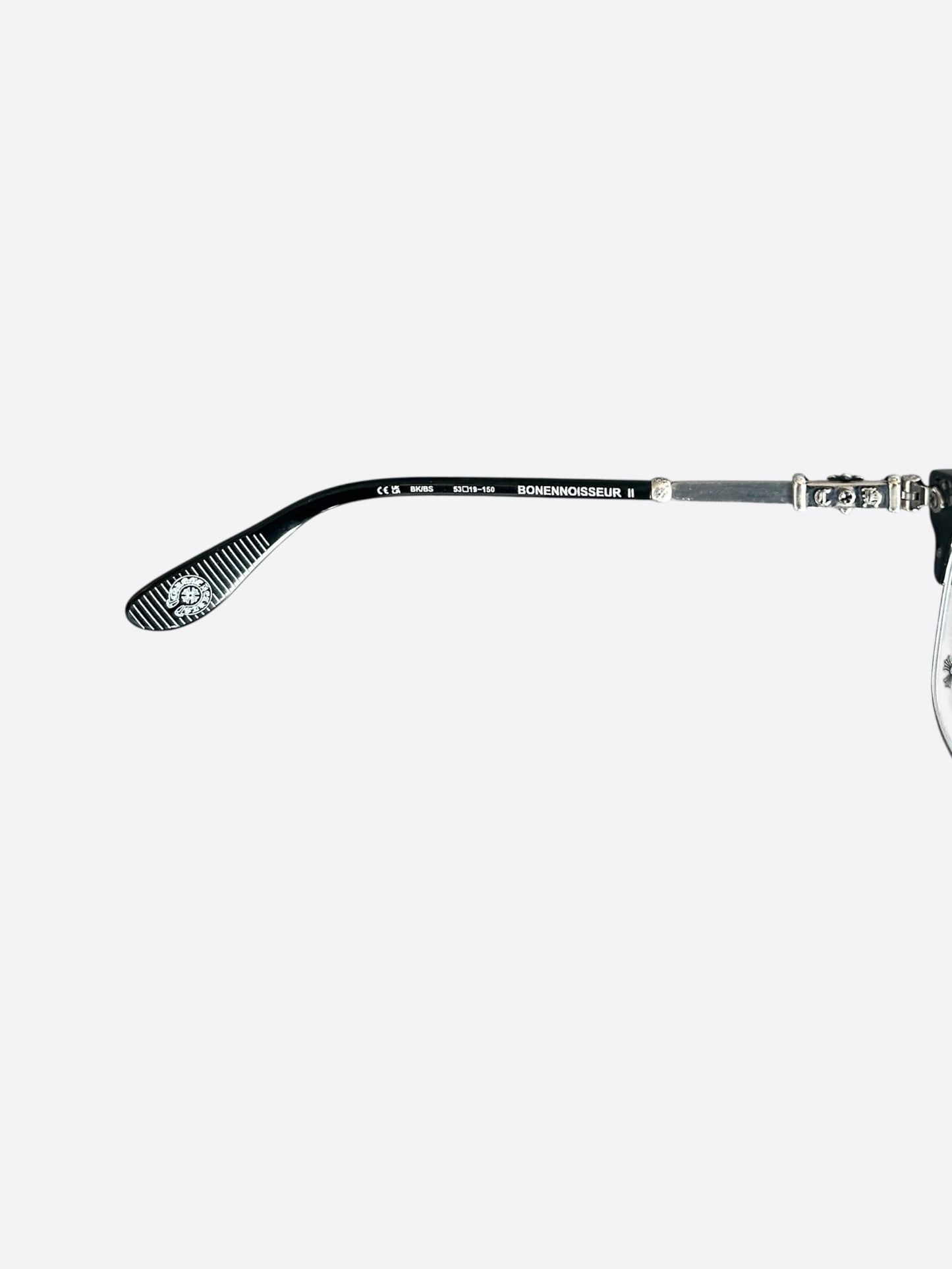 Chrome Hearts Black & Silver Bonennoisseur II Glasses