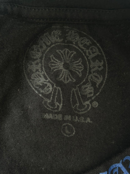 Chrome Hearts Black & Blue Neck Logo Longsleeve T-Shirt