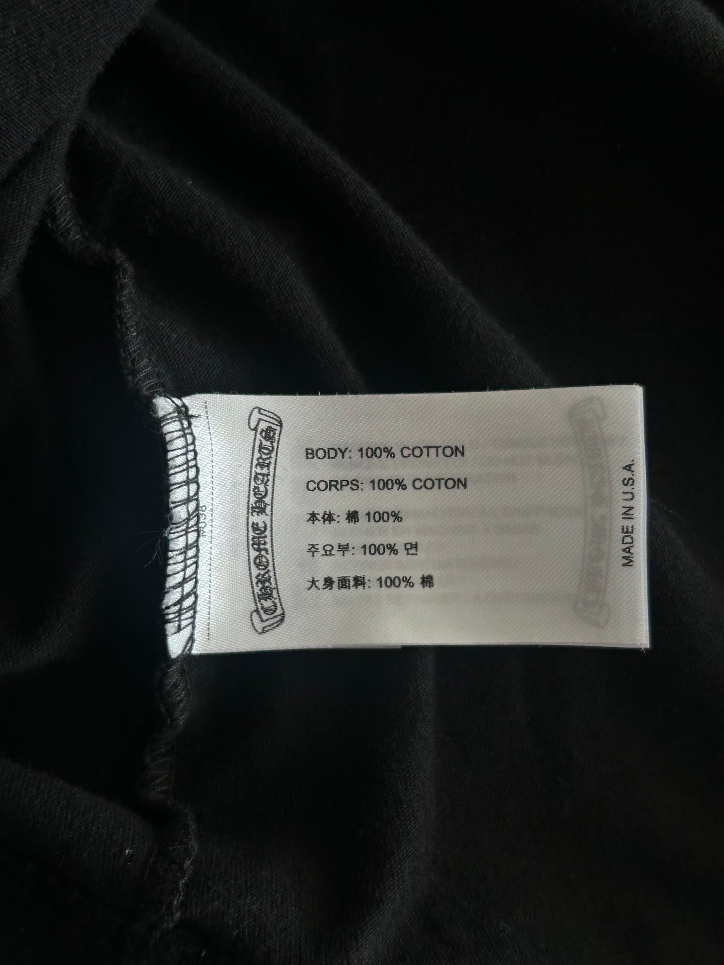 Chrome Hearts Black & Blue Neck Logo Longsleeve T-Shirt