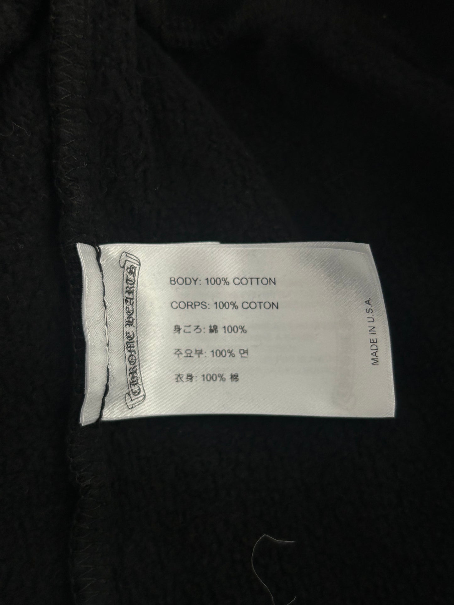 Chrome Hearts Black & White Los Angeles Horseshoe Logo Zip Up Hoodie