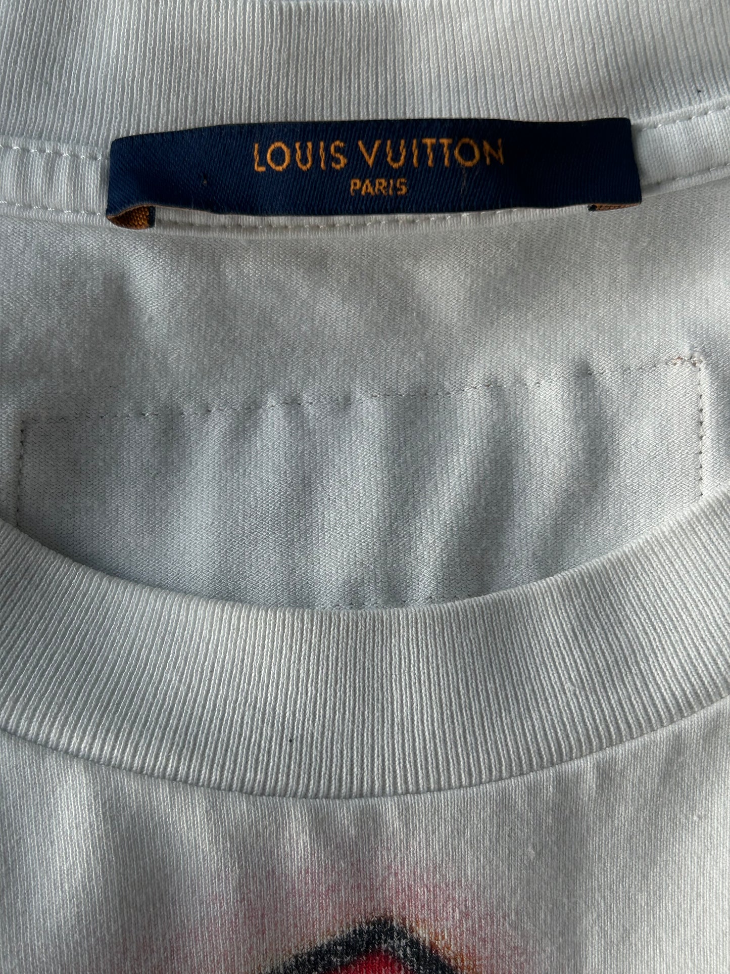 Louis Vuitton White Graffiti Logo T-Shirt