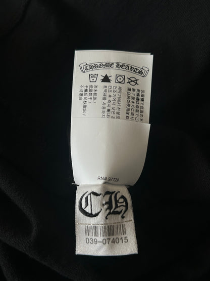 Chrome Hearts Black & White Embroidered Eyechart Logo T-Shirt