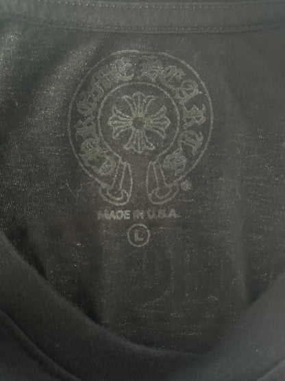 Chrome Hearts Black & White Neck Logo Longsleeve T-Shirt