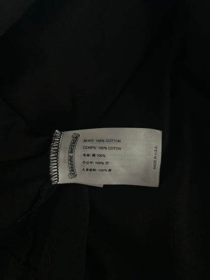 Chrome Hearts Black & White Neck Logo Longsleeve T-Shirt