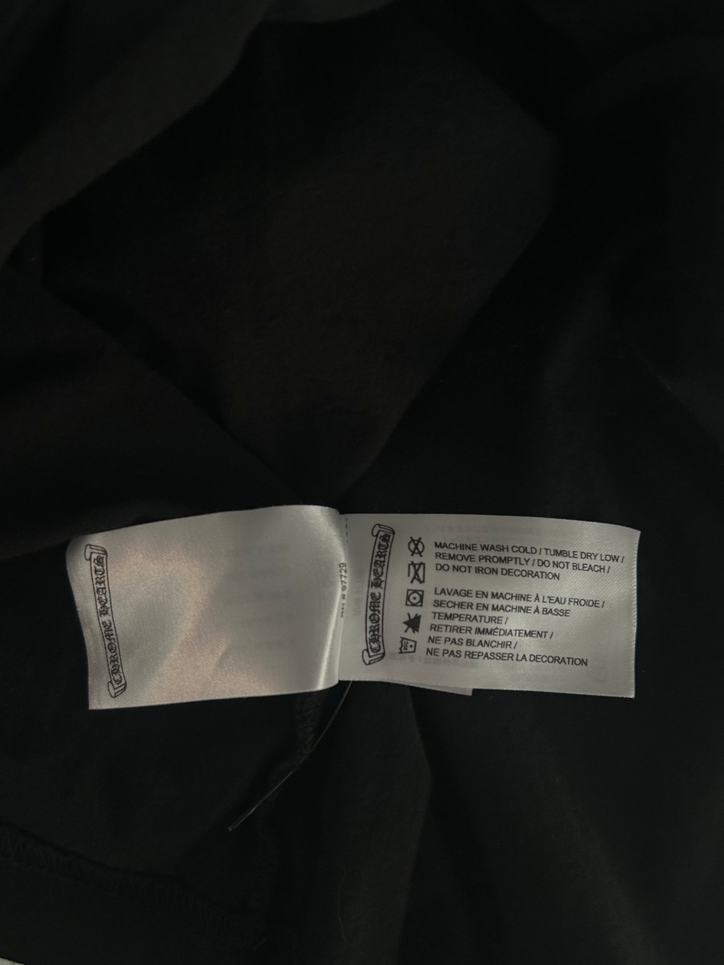 Chrome Hearts Black & White Neck Logo Longsleeve T-Shirt