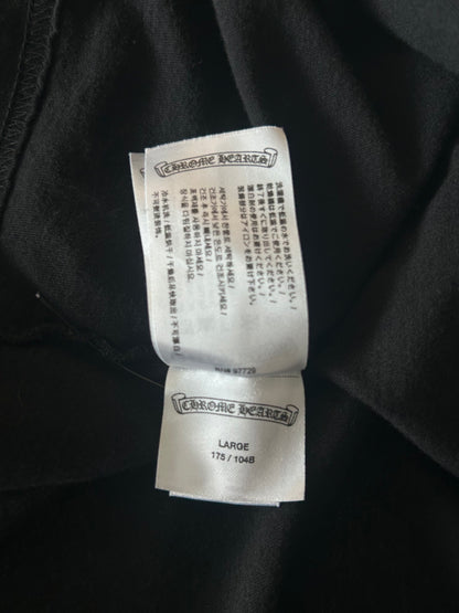 Chrome Hearts Black & White Neck Logo Longsleeve T-Shirt