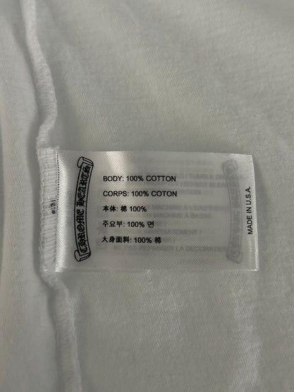 Chrome Hearts White & Blue Neck Logo T-Shirt