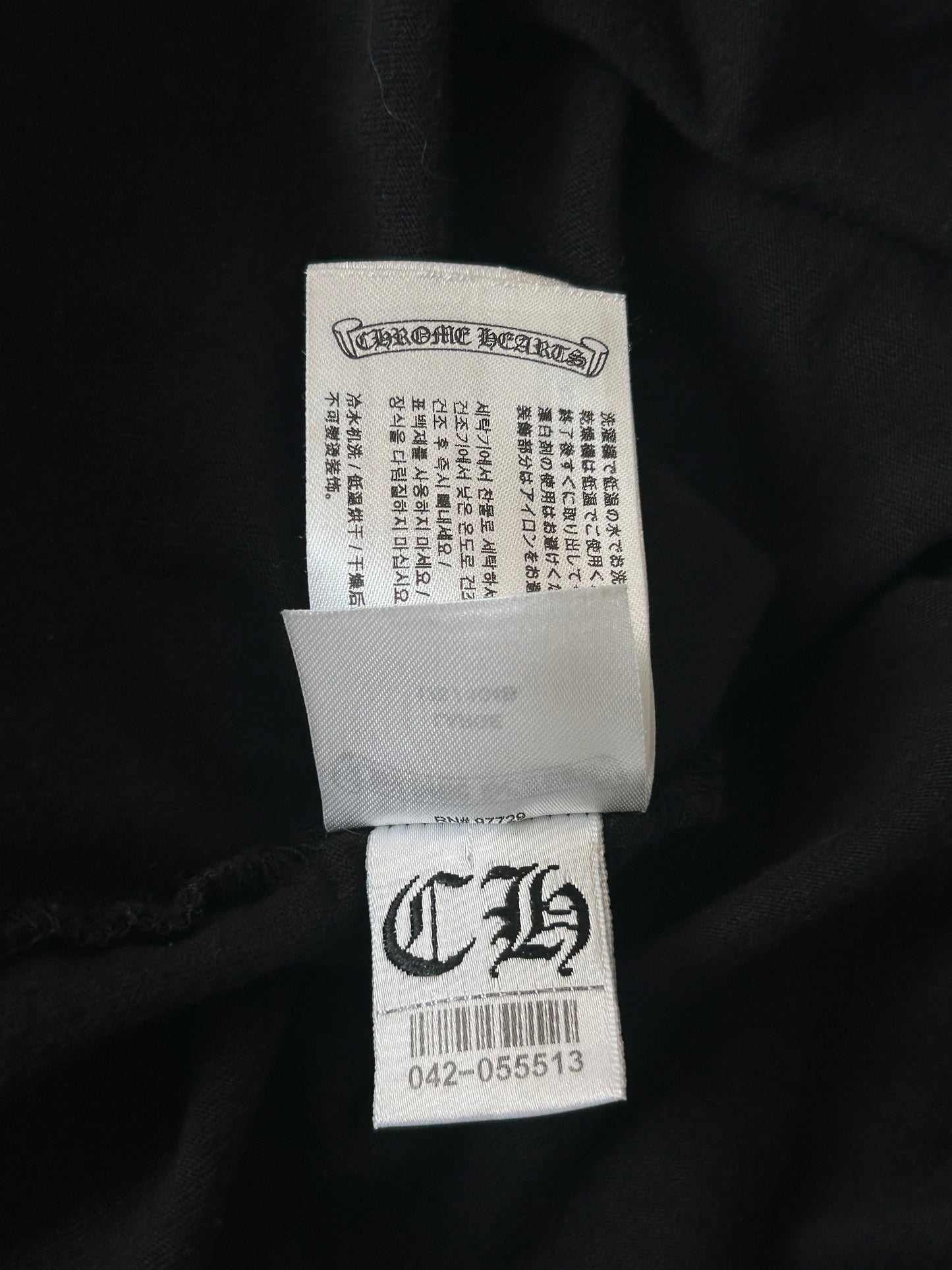 Chrome Hearts Miami Excsive Black & White Horseshoe Logo T-Shirt