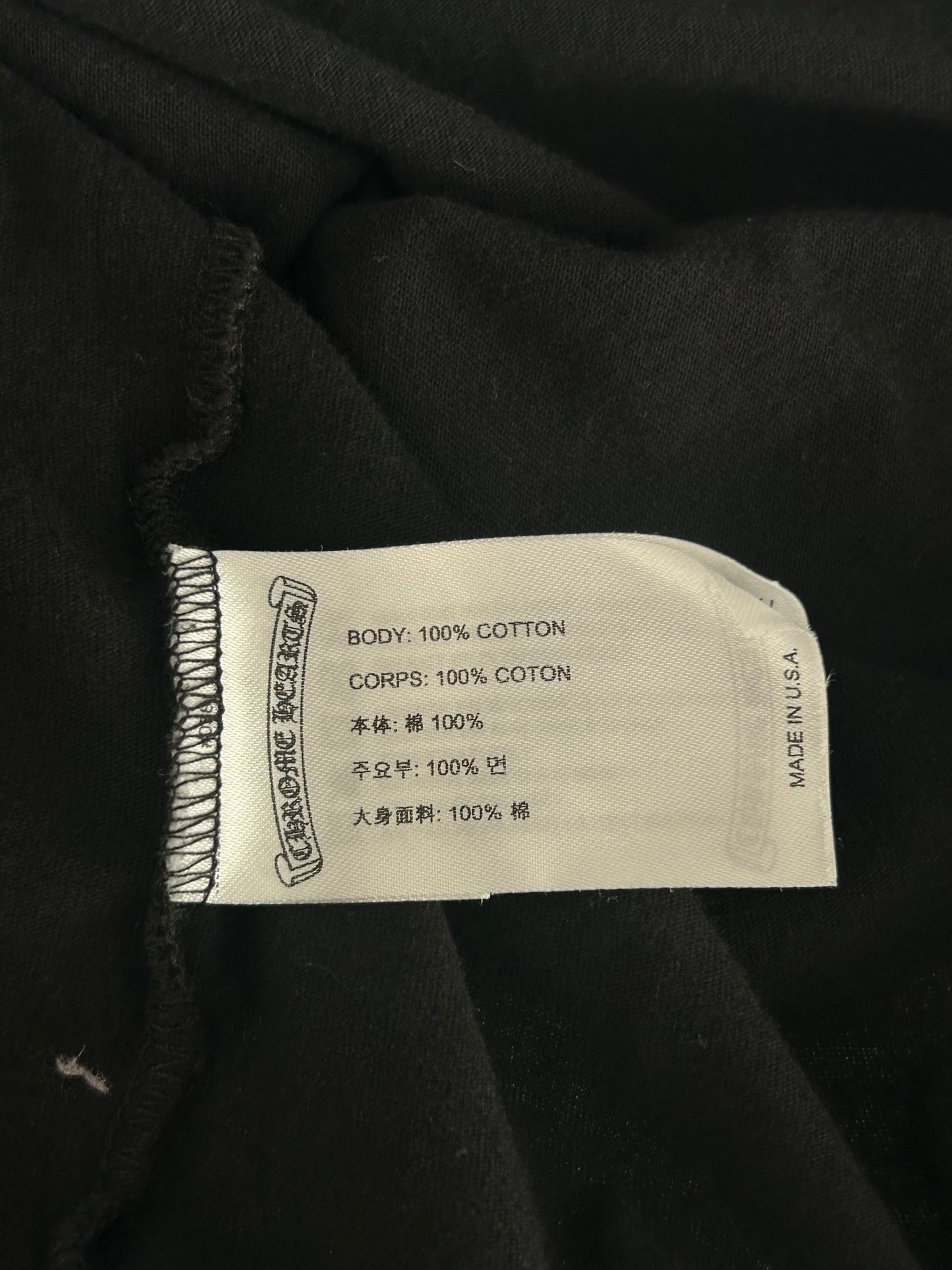 Chrome Hearts Black & Pink Horseshoe Logo T-Shirt