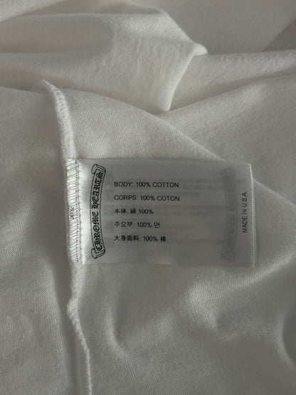 Chrome Hearts White & Pink Horseshoe Logo T-Shirt