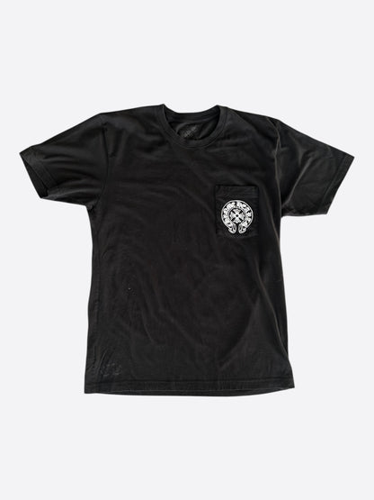Chrome Hearts Miami Excsive Black & White Horseshoe Logo T-Shirt