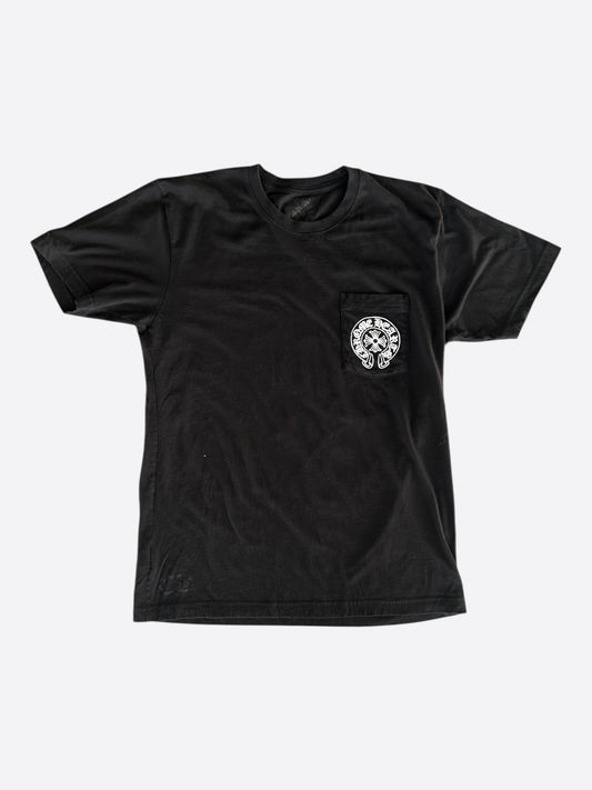 Chrome Hearts Miami Excsive Black & White Horseshoe Logo T-Shirt