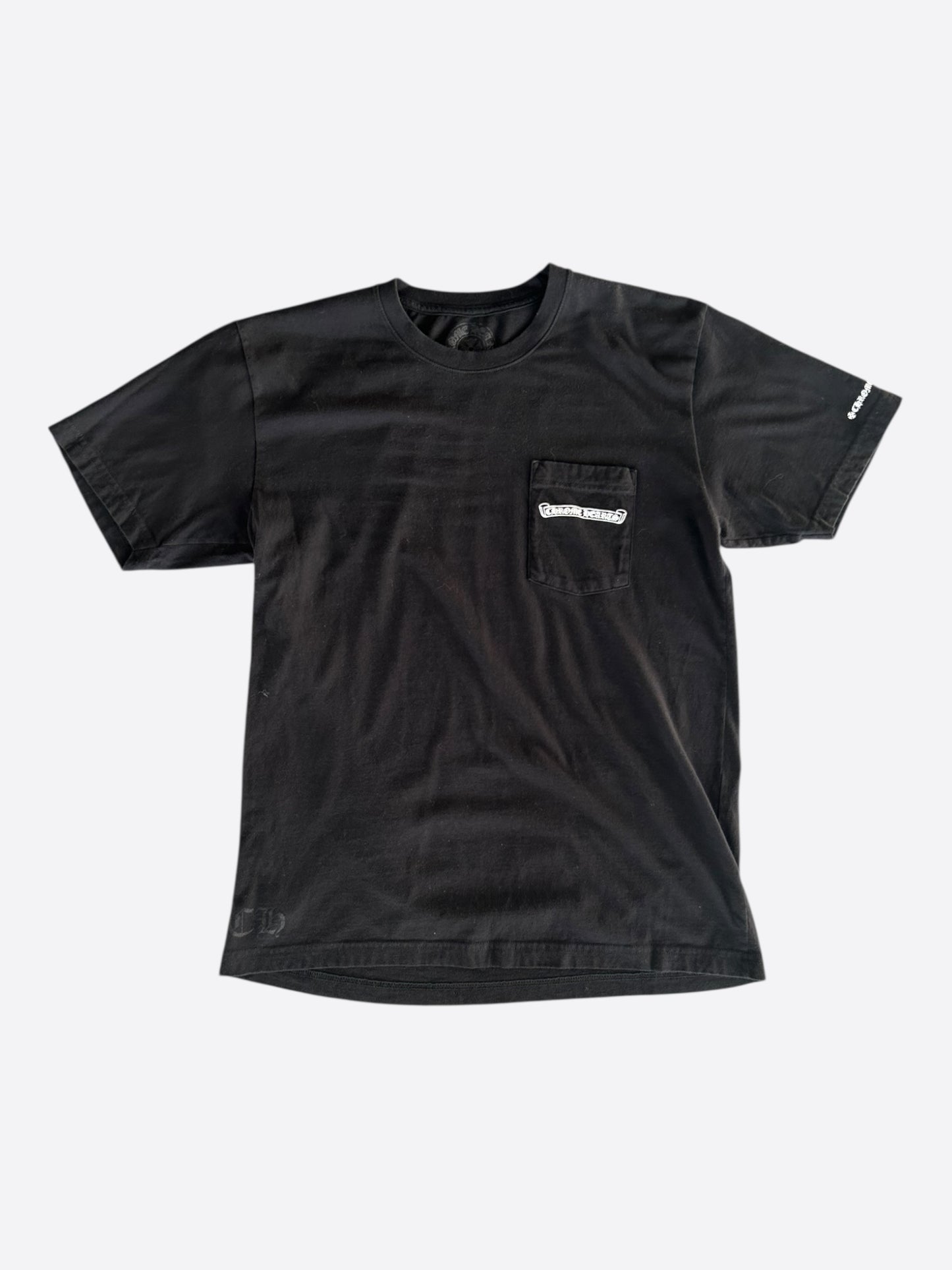 Chrome Hearts Black & White Scroll Logo T-Shirt