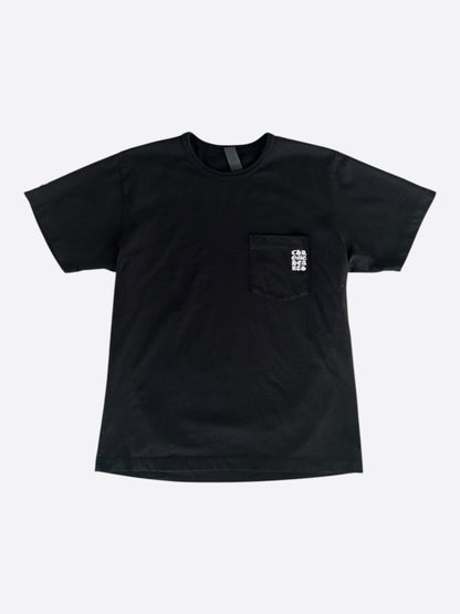 Chrome Hearts Black & White Embroidered Eyechart Logo T-Shirt
