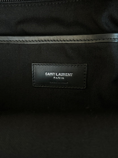 Saint Laurent Black Crocodile City Backpack