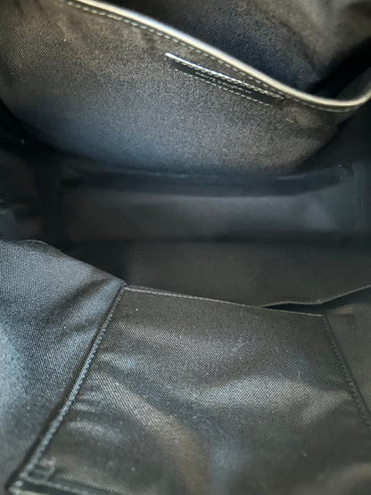 Saint Laurent Black Crocodile City Backpack