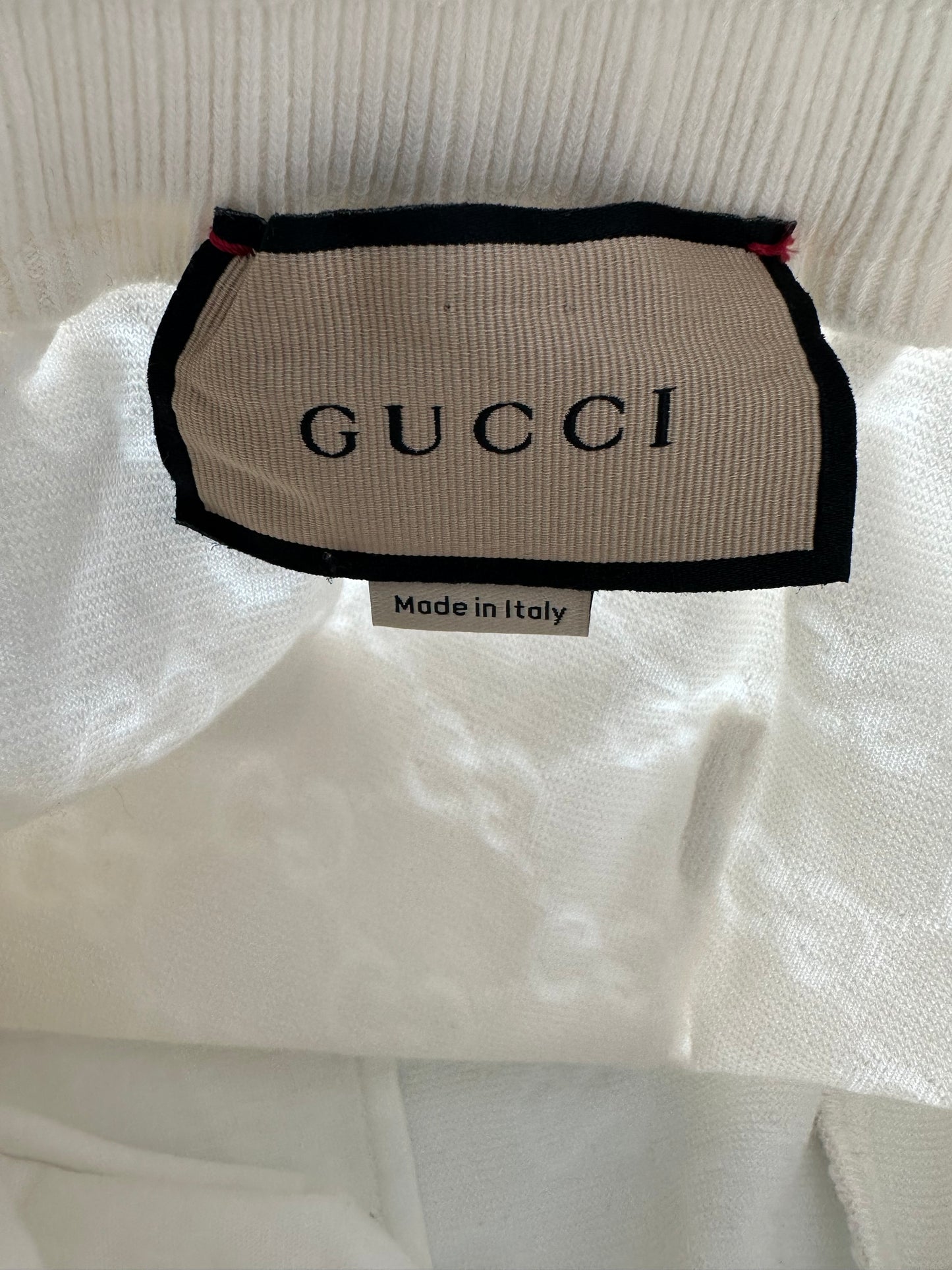 Gucci White GG Monogram Striped Terry Cloth Shorts