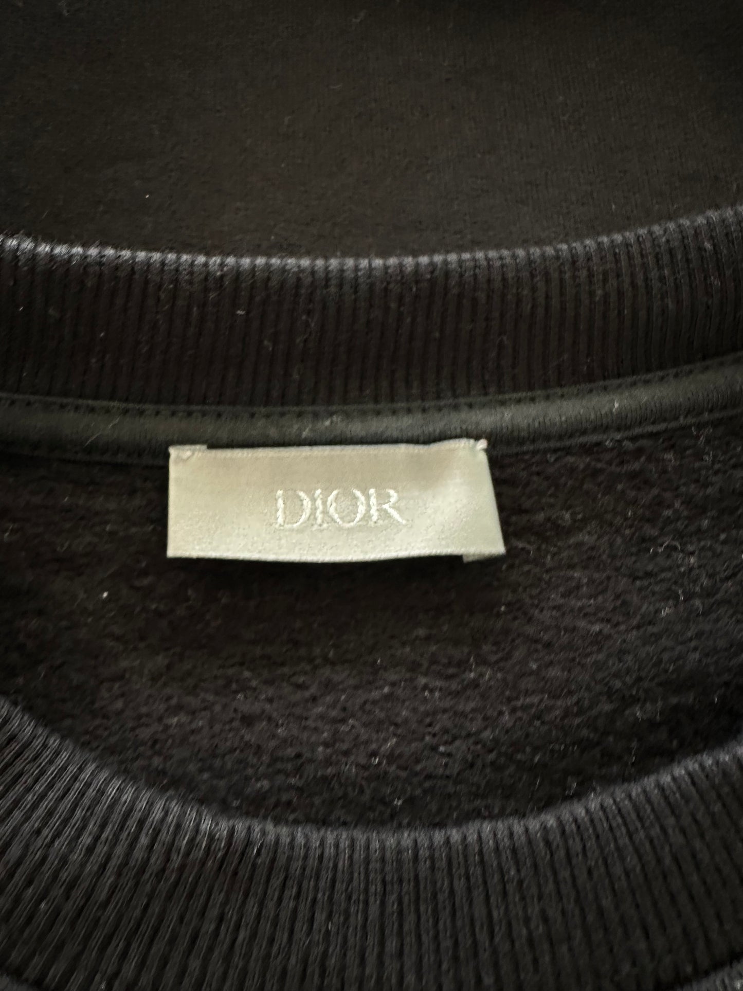 Dior Black CD Icon Embroidered Logo Sweater