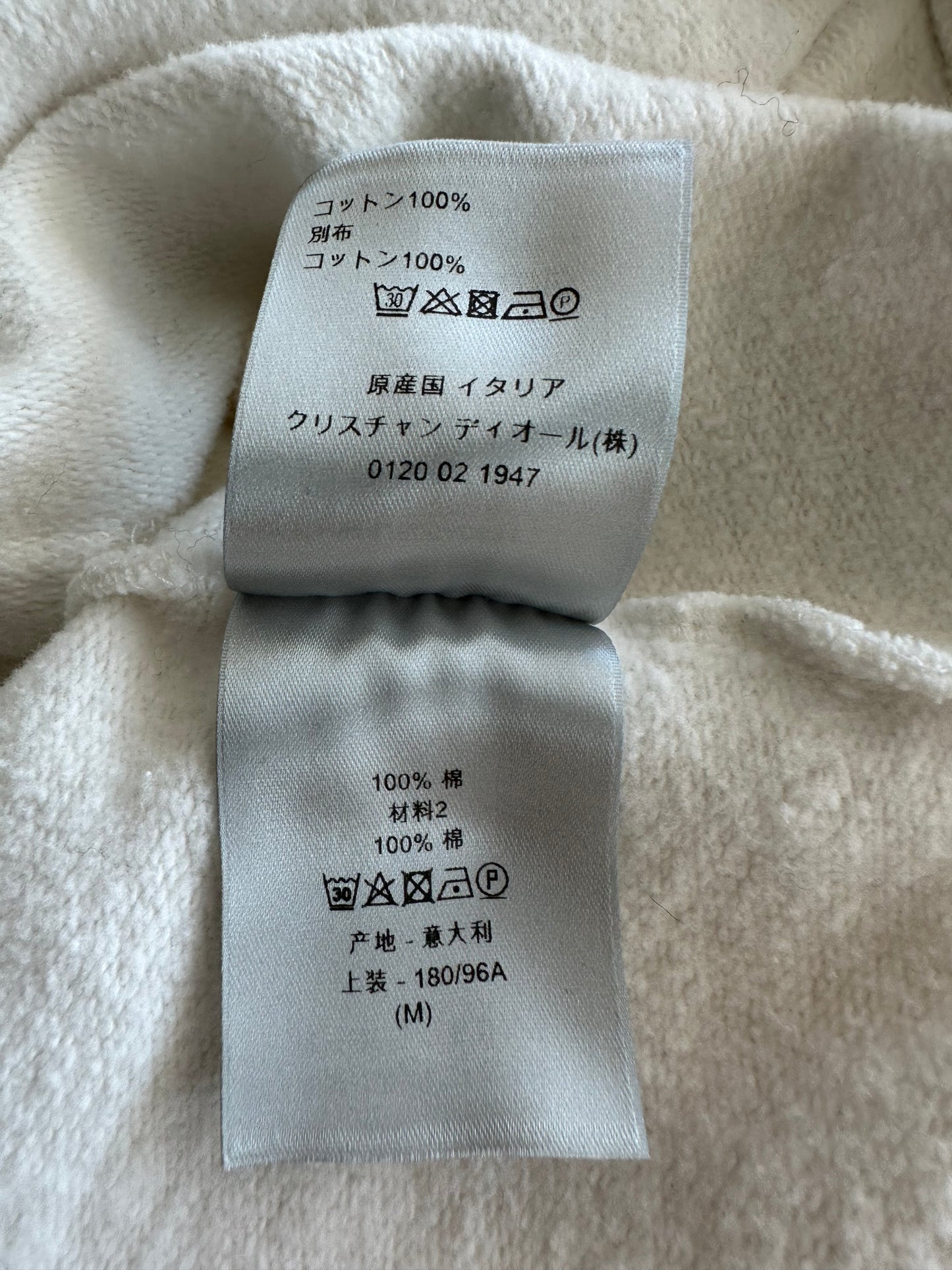 Dior White CD Icon Embroidered Logo Hoodie